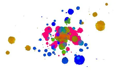 Paint splat pattern. Multi color abstract element for poster use. イラスト素材