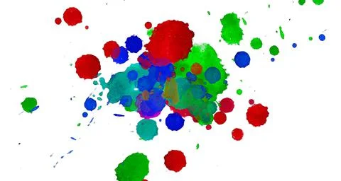 Paint splat pattern. Multi color abstract element for poster use. Illustrazione stock