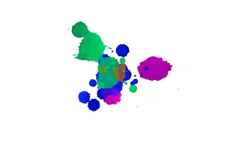 Paint splat pattern. Multi color abstract element for poster use. Stock Illustration