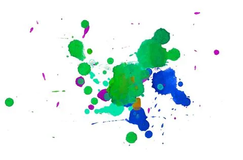 Paint splat pattern. Multi color abstract element for poster use. Stockillustratie