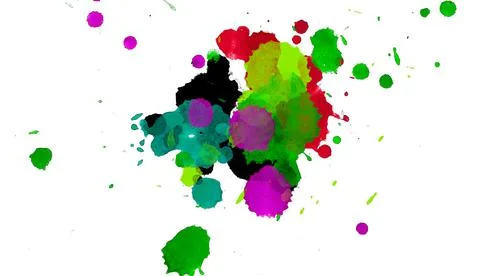 Paint splat pattern. Multi color abstract element for poster use. Illustrazione stock