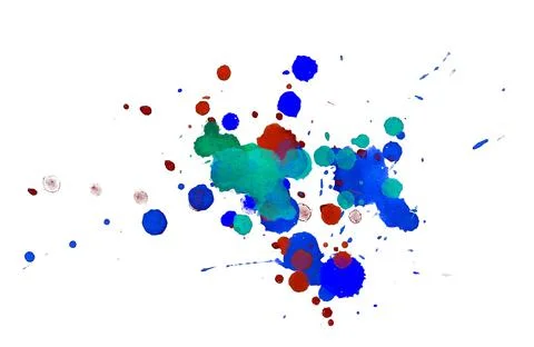 Paint splat pattern. Multi color abstract element for poster use. Stockillustratie