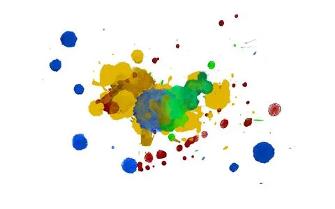 Paint splat pattern. Multi color abstract element for poster use. 스톡 일러스트