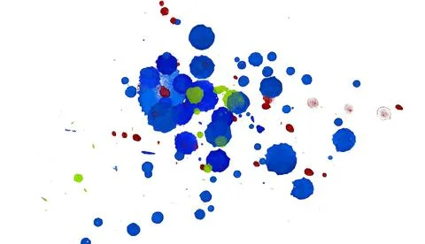 Paint splat pattern. Multi color abstract element for poster use. Illustrazione stock