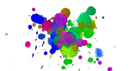 Paint splat pattern. Multi color abstract element for poster use. Stockillustratie
