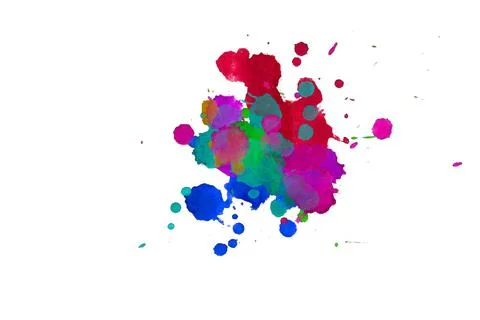 Paint splat pattern. Multi color abstract element for poster use. Illustrazione stock