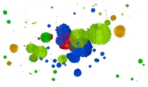 Paint splat pattern. Multi color abstract element for poster use. Illustrazione stock