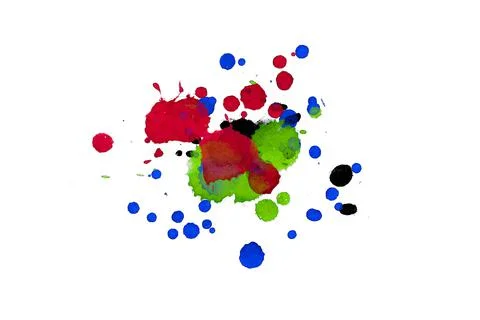 Paint splat pattern. Multi color abstract element for poster use. Illustrazione stock