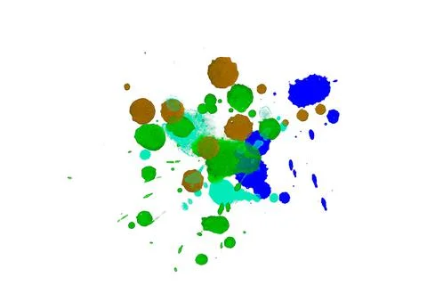Paint splat pattern. Multi color abstract element for poster use. Illustrazione stock