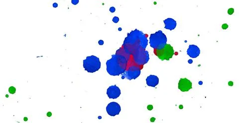 Paint splat pattern. Multi color abstract element for poster use. Illustrazione stock