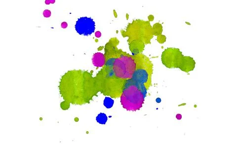 Paint splat pattern. Multi color abstract element for poster use. Stock Illustration