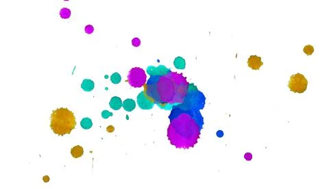 Paint splat pattern. Multi color abstract element for poster use. Stock Illustration
