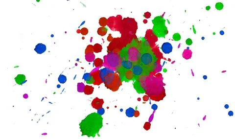 Paint splat pattern. Multi color abstract element for poster use. Illustrazione stock