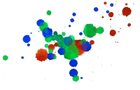 Paint splat pattern. Multi color abstract element for poster use. Illustrazione stock