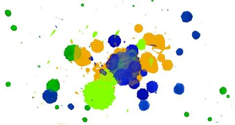 Paint splat pattern. Multi color abstract element for poster use. Stock Illustration