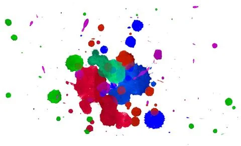 Paint splat pattern. Multi color abstract element for poster use. Stock Illustration