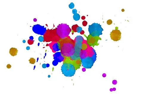 Paint splat pattern. Multi color abstract element for poster use. 스톡 일러스트