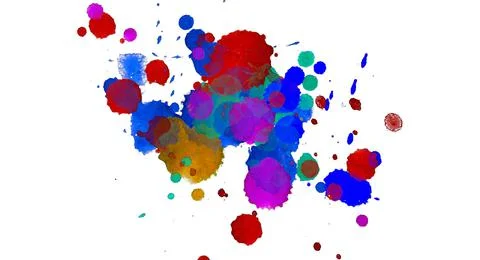 Paint splat pattern. Multi color abstract element for poster use. イラスト素材