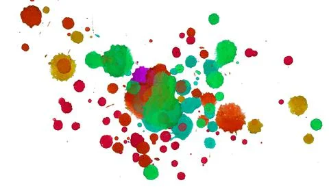 Paint splat pattern. Multi color abstract element for poster use. 스톡 일러스트