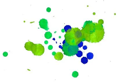 Paint splat pattern. Multi color abstract element for poster use. Stock Illustration