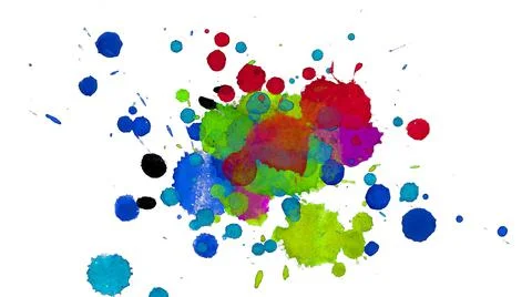 Paint splat pattern. Multi color abstract element for poster use. Illustrazione stock