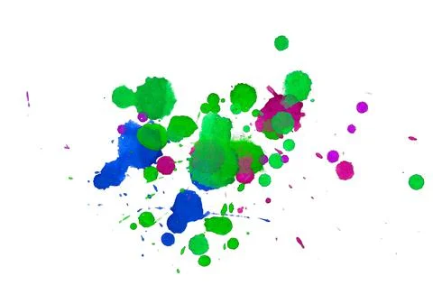 Paint splat pattern. Multi color abstract element for poster use. Stock Illustration