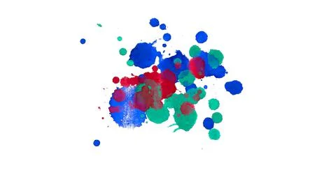 Paint splat pattern. Multi color abstract element for poster use. Illustrazione stock