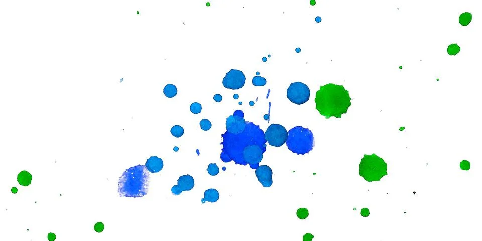 Paint splat pattern. Multi color abstract element for poster use. Stock Illustration