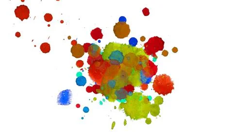 Paint splat pattern. Multi color abstract element for poster use. Stock Illustration