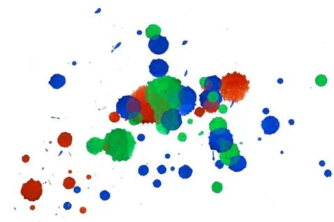 Paint splat pattern. Multi color abstract element for poster use. イラスト素材