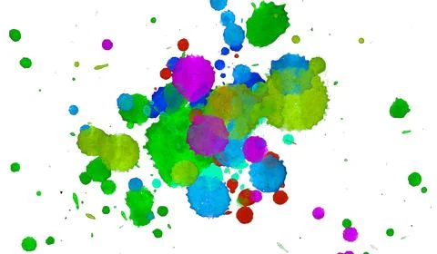 Paint splat pattern. Multi color abstract element for poster use. Illustrazione stock