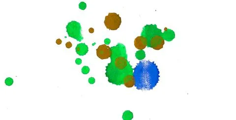 Paint splat pattern. Multi color abstract element for poster use. Illustrazione stock
