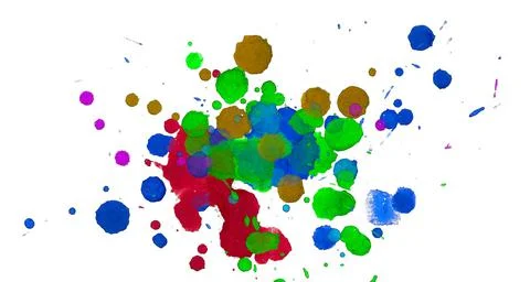 Paint splat pattern. Multi color abstract element for poster use. Illustrazione stock