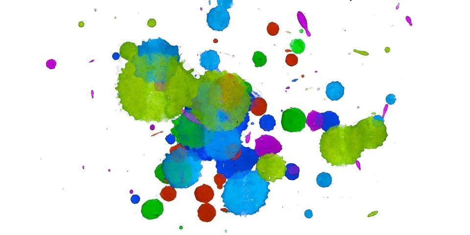 Paint splat pattern. Multi color abstract element for poster use. イラスト素材