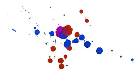 Paint splat pattern. Multi color abstract element for poster use. Stock Illustration