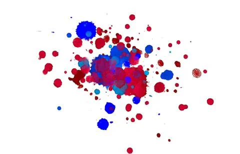 Paint splat pattern. Multi color abstract element for poster use. Stockillustratie