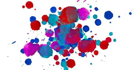 Paint splat pattern. Multi color abstract element for poster use. Illustrazione stock