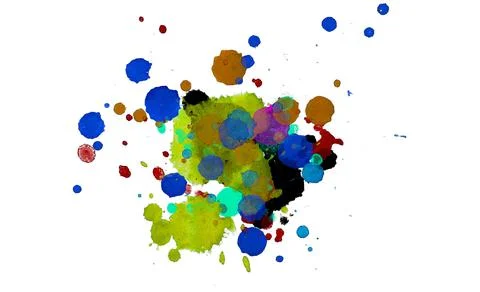 Paint splat pattern. Multi color abstract element for poster use. 스톡 일러스트