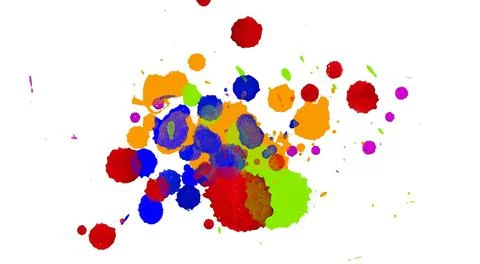 Paint splat pattern. Multi color abstract element for poster use. Illustrazione stock