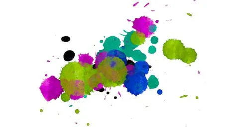 Paint splat pattern. Multi color abstract element for poster use. Stock Illustration