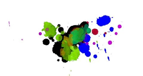 Paint splat pattern. Multi color abstract element for poster use. イラスト素材