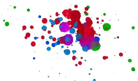 Paint splat pattern. Multi color abstract element for poster use. Stock Illustration