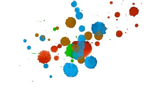 Paint splat pattern. Multi color abstract element for poster use. Illustrazione stock