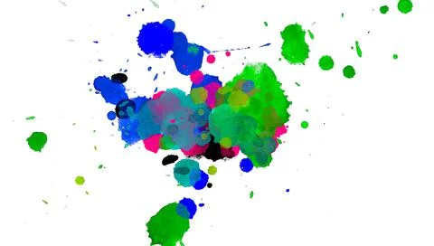 Paint splat pattern. Multi color abstract element for poster use. Illustrazione stock