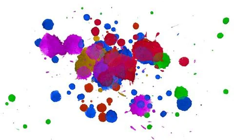 Paint splat pattern. Multi color abstract element for poster use. Illustrazione stock