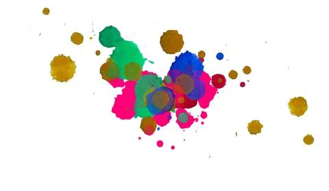 Paint splat pattern. Multi color abstract element for poster use. イラスト素材