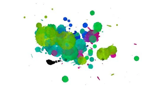 Paint splat pattern. Multi color abstract element for poster use. イラスト素材