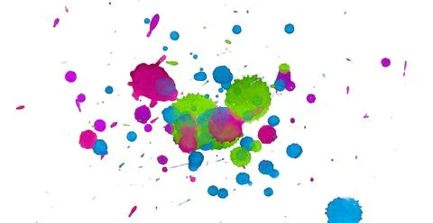 Paint splat pattern. Multi color abstract element for poster use. Stockillustratie