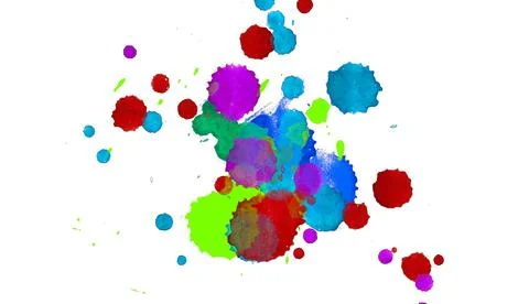 Paint splat pattern. Multi color abstract element for poster use. Illustrazione stock
