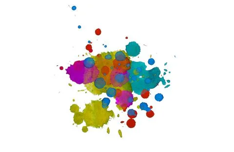 Paint splat pattern. Multi color abstract element for poster use. Stock Illustration